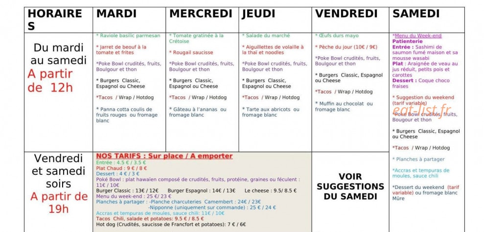L’Epicerie — carte page 1
