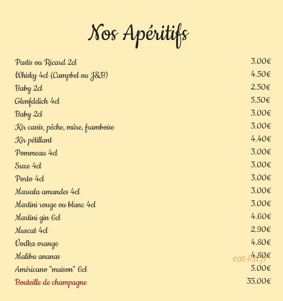 Le Fournil — carte page 2