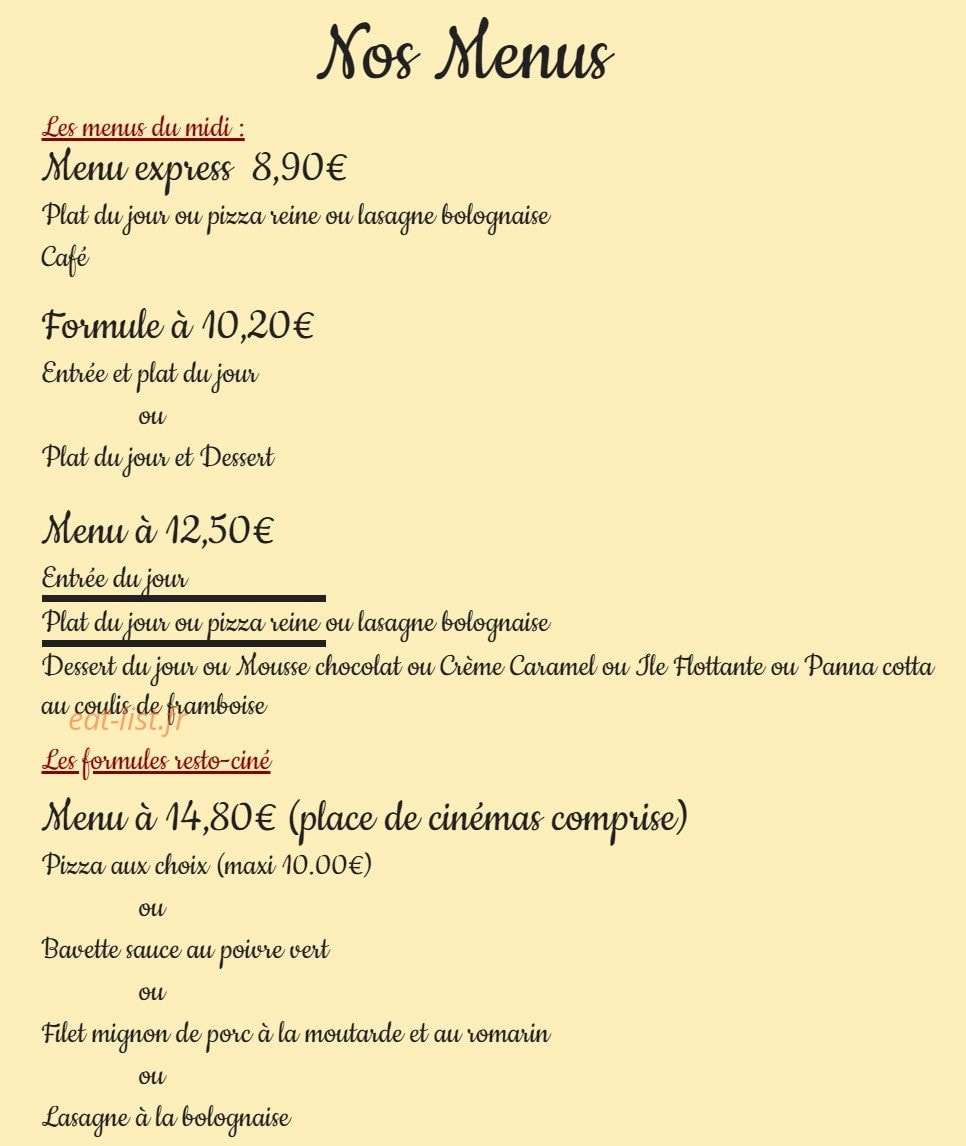 Le Fournil — carte page 9