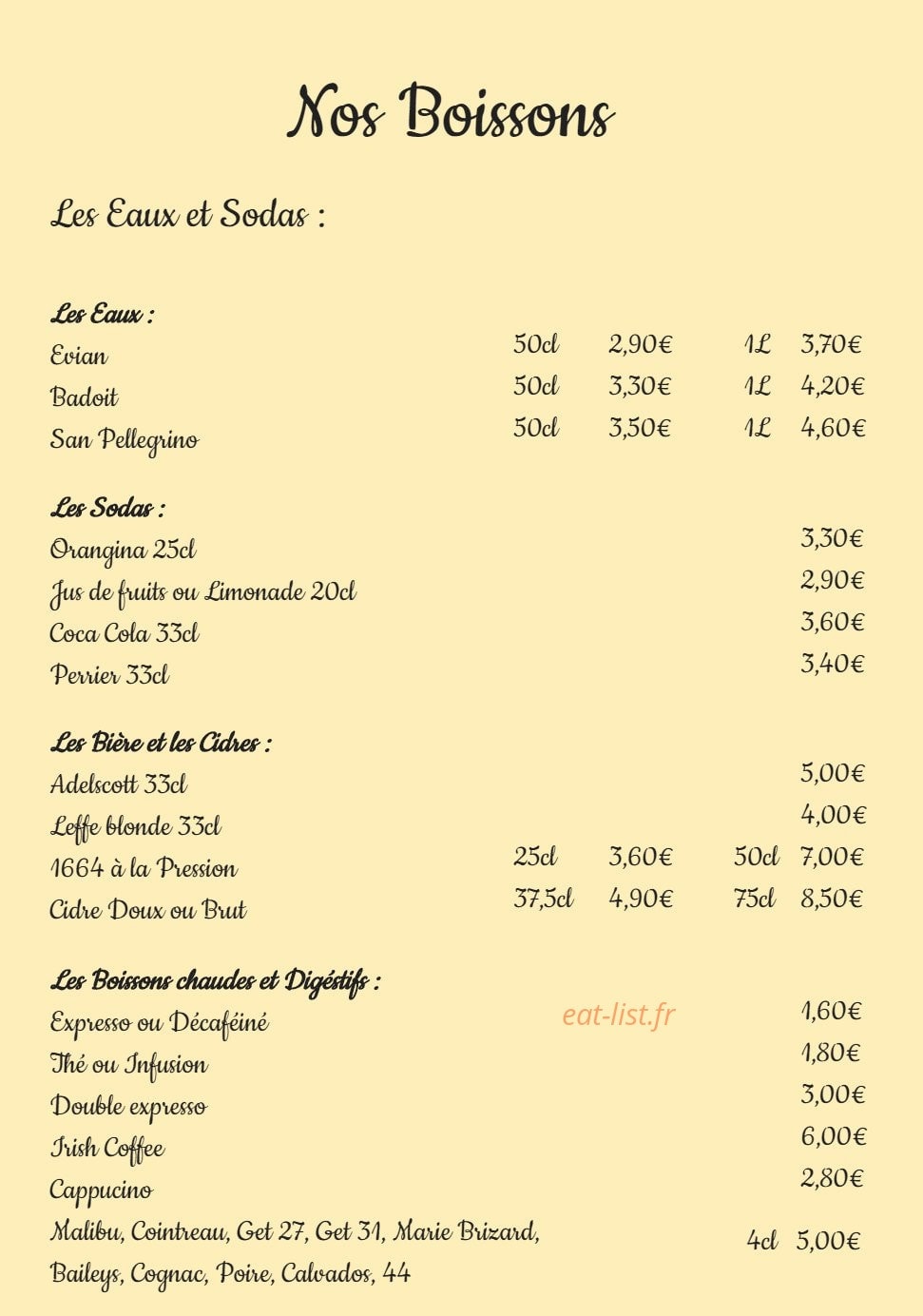 Le Fournil — carte page 3