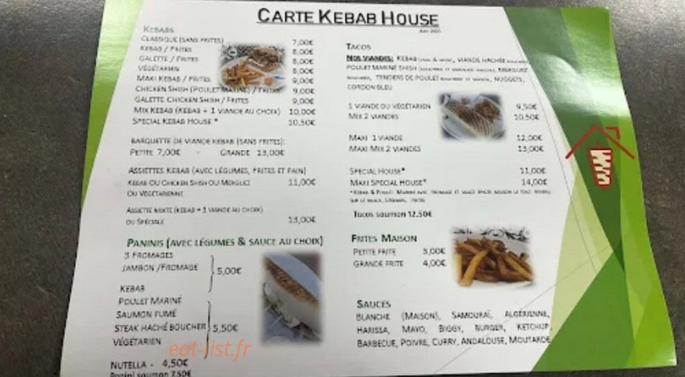 Ducey Kebab House — carte page 2