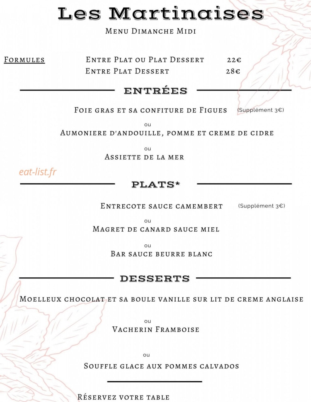 Les Martinaises — carte page 1