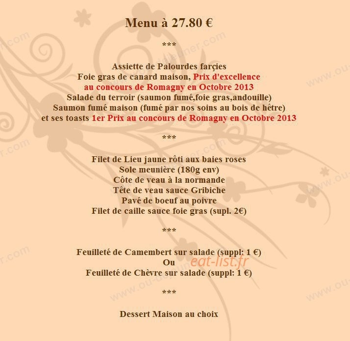 Restaurant A La Grillade — carte page 4