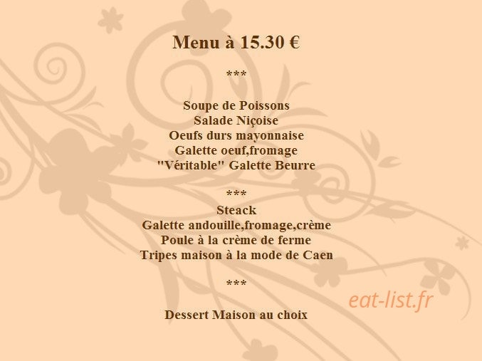 Restaurant A La Grillade — carte page 2