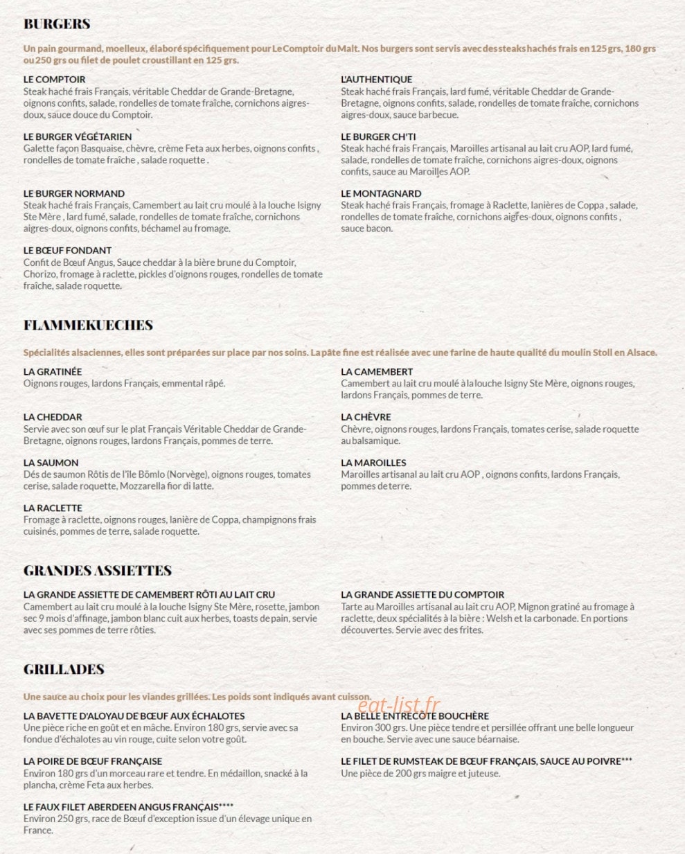 Le Comptoir du Malt Avranches — carte page 11