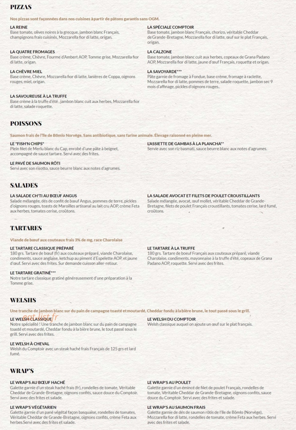 Le Comptoir du Malt Avranches — carte page 12