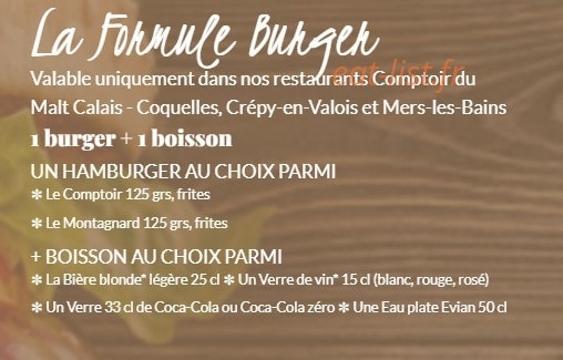 Le Comptoir du Malt Avranches — carte page 1