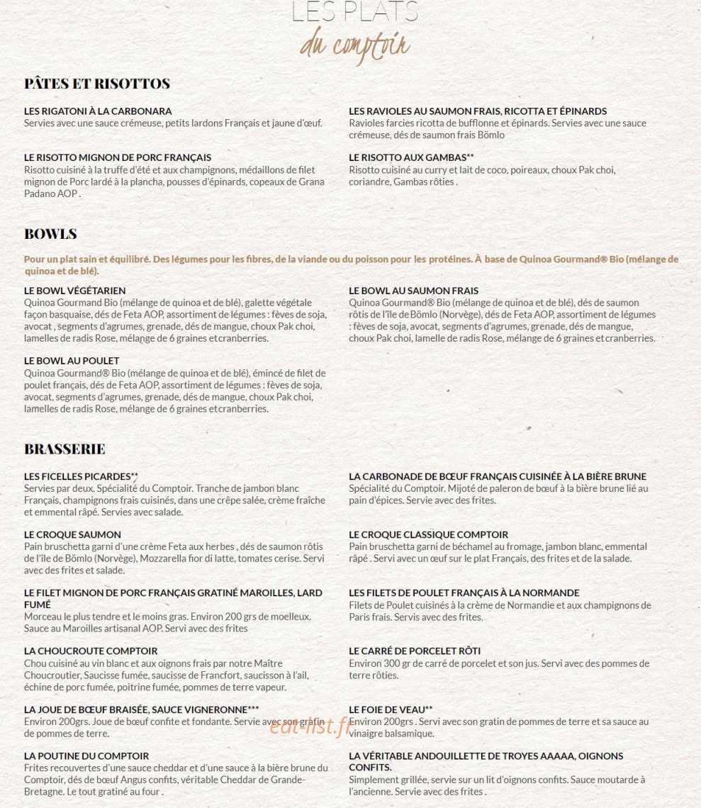 Le Comptoir du Malt Avranches — carte page 10