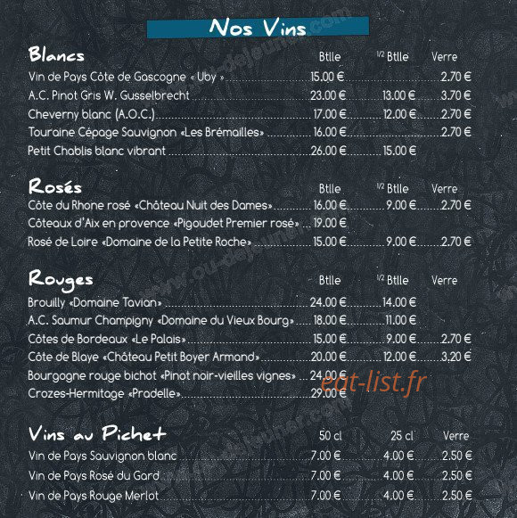 Bar Restaurant du Golf — carte page 7