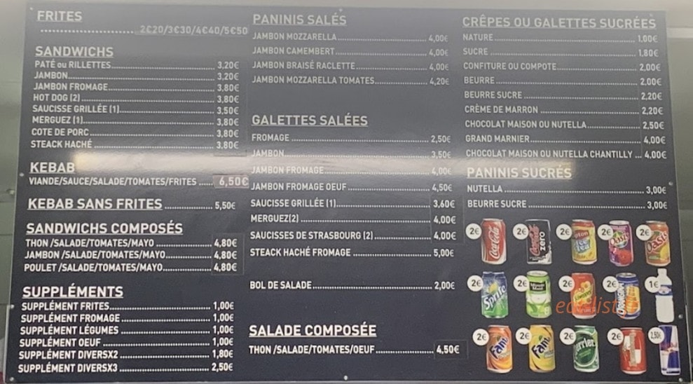 Carte et menu de Groult Joël à Agon Coutainville — L'ardoise