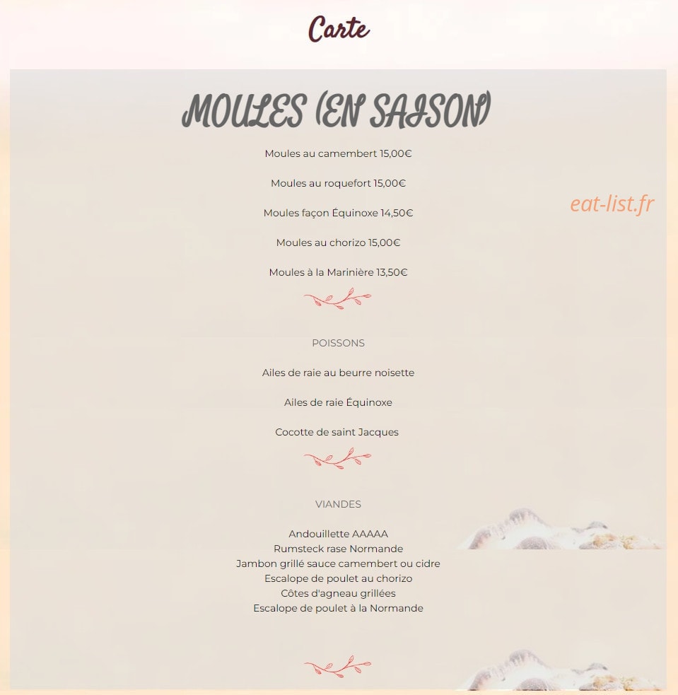 L'Equinoxe — carte page 1