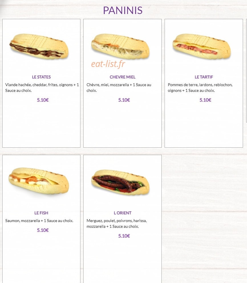 Crazy Pizza — carte page 3