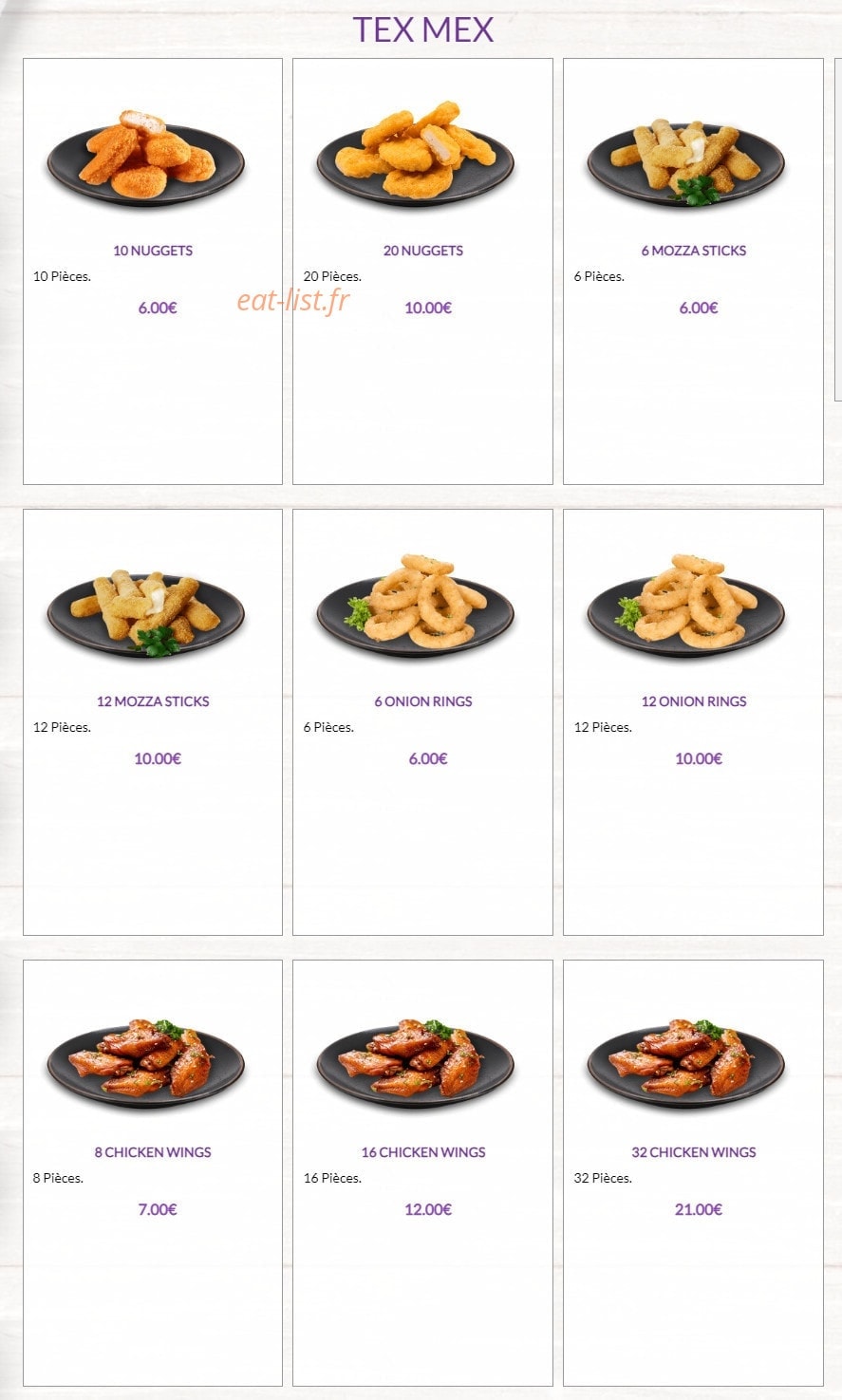 Crazy Pizza — carte page 4