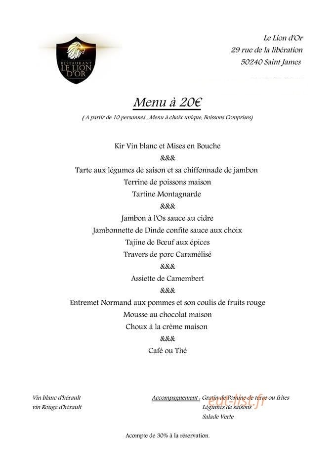 Le lion d'or — carte page 1