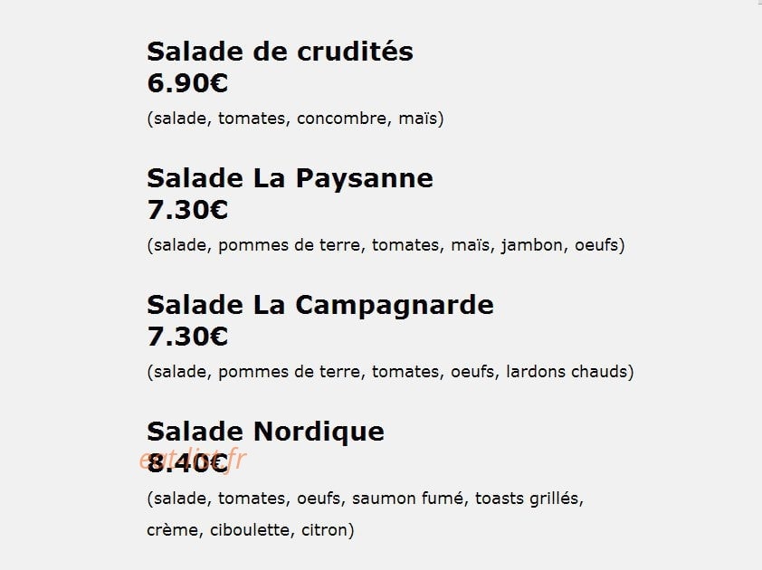 Stéphano Pizza — carte page 10