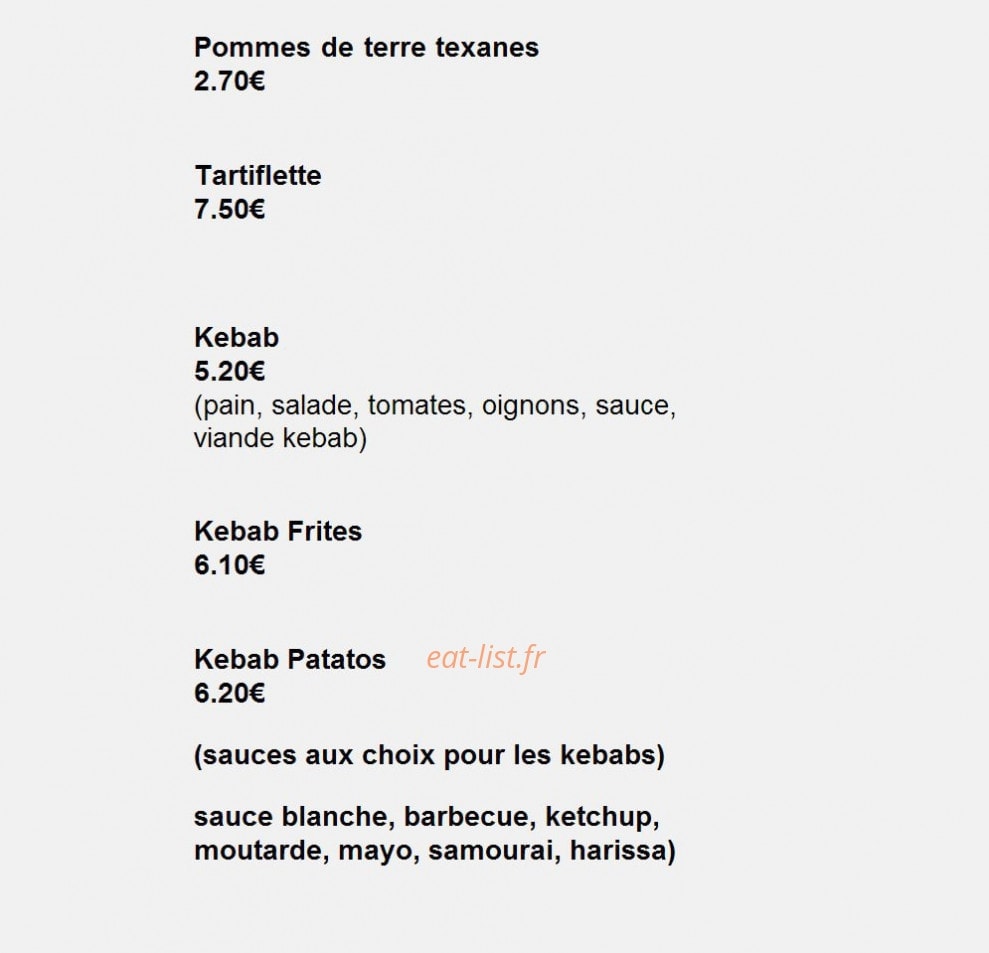 Stéphano Pizza — carte page 8