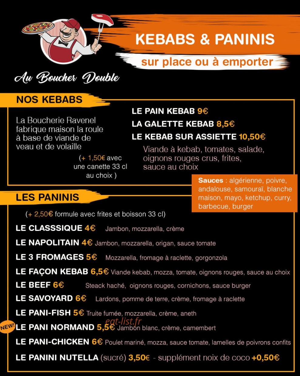 Au Boucher Double — carte page 3