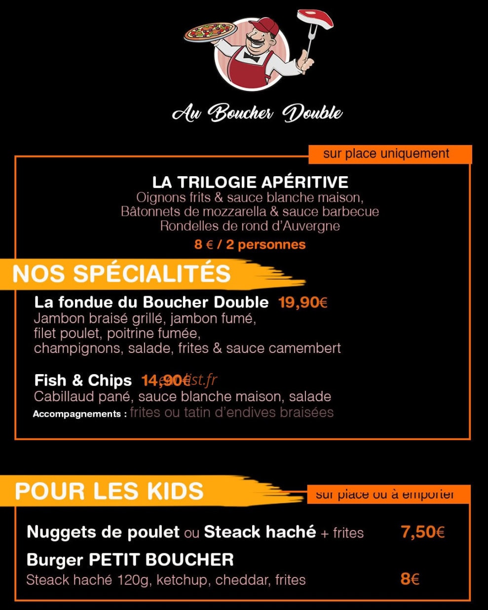 Au Boucher Double — carte page 1