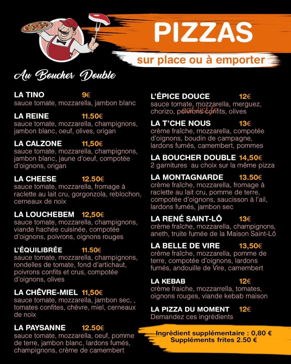 Au Boucher Double — carte page 2