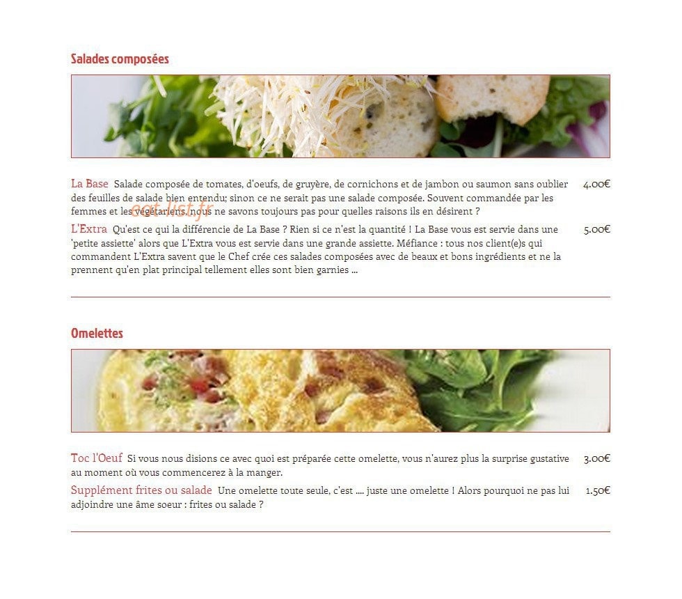 Café de Paris — carte page 2