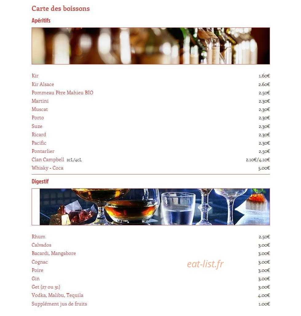 Café de Paris — carte page 4