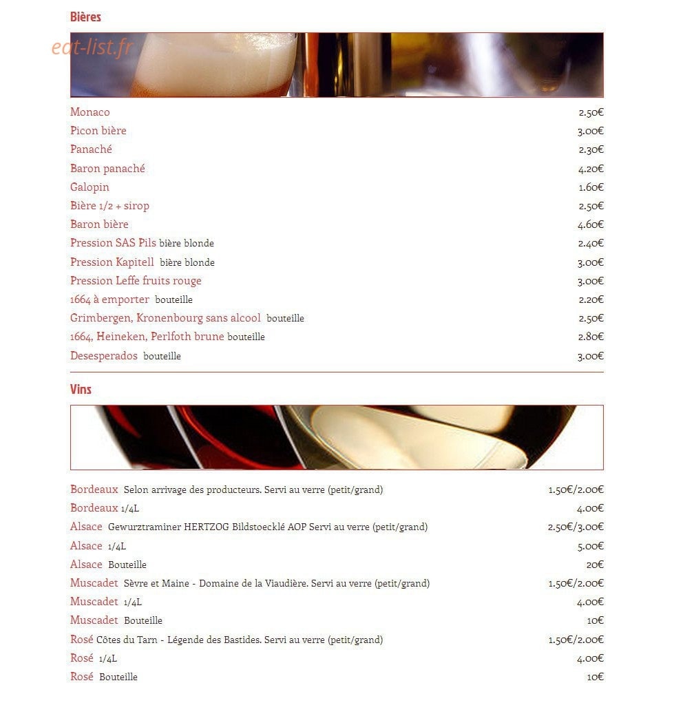 Café de Paris — carte page 5