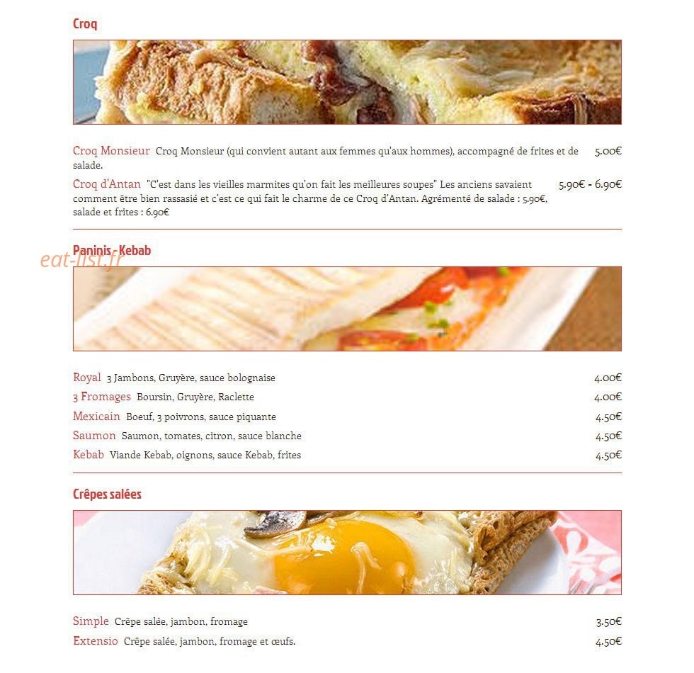 Café de Paris — carte page 3
