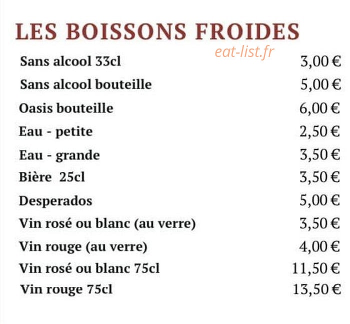 Chez Eyup — carte page 5