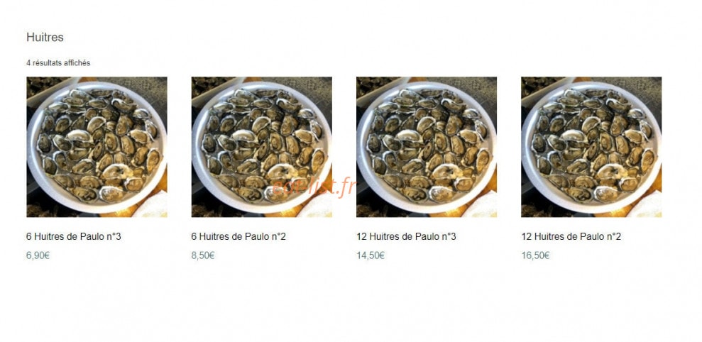 Carte et menu de Le P'tit Clapot à Barneville Carteret — Les huitres