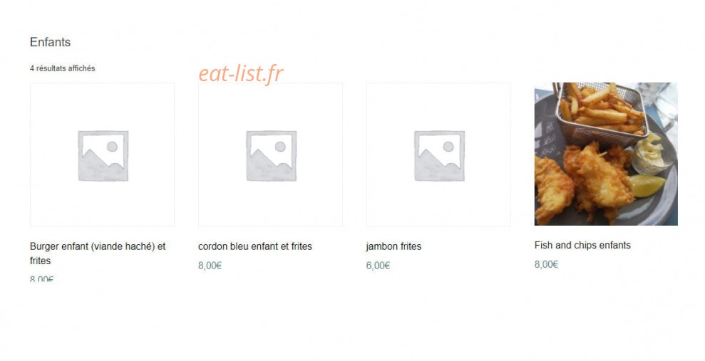 Carte et menu de Le P'tit Clapot à Barneville Carteret — Les menus enfants