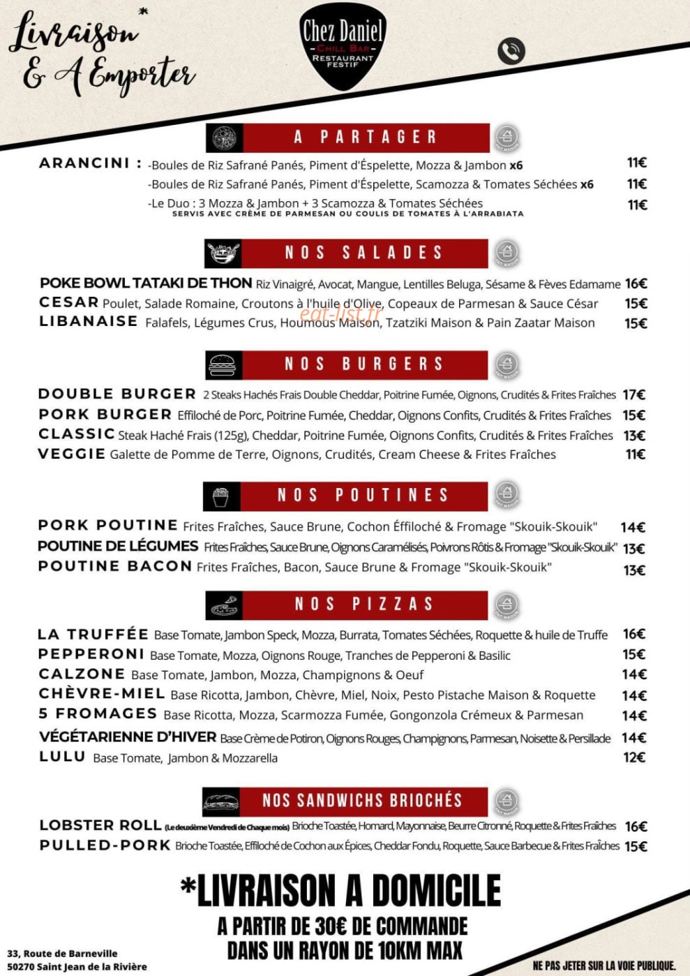 Chez Daniel — carte page 3