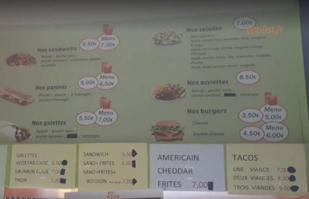 Delice Kebab — carte page 2