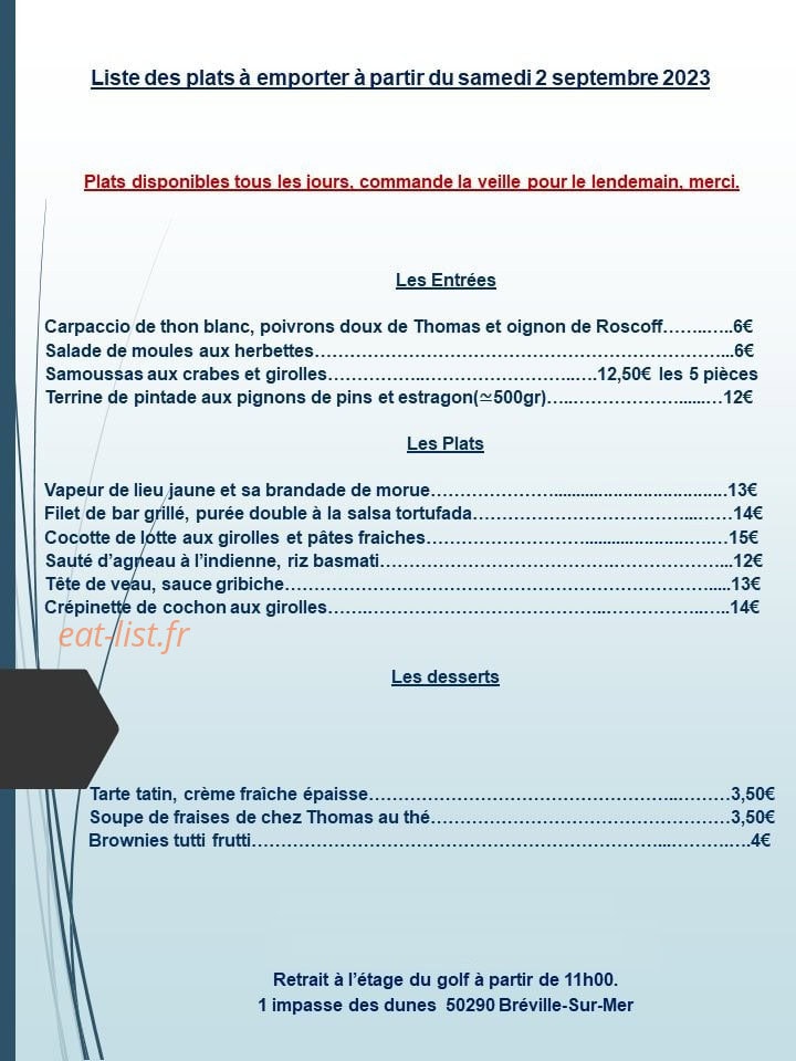 L' Albatros — carte page 1