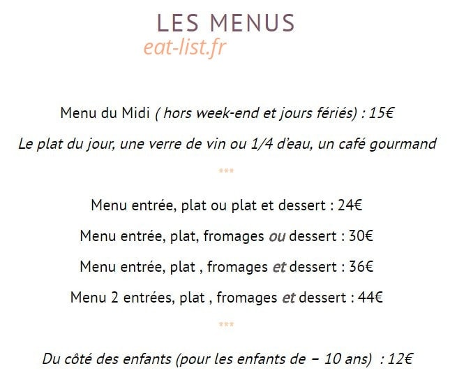 Couleurs, Saveurs — carte page 1