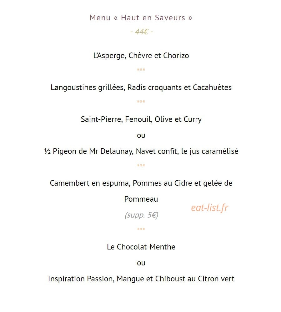 Couleurs, Saveurs — carte page 3