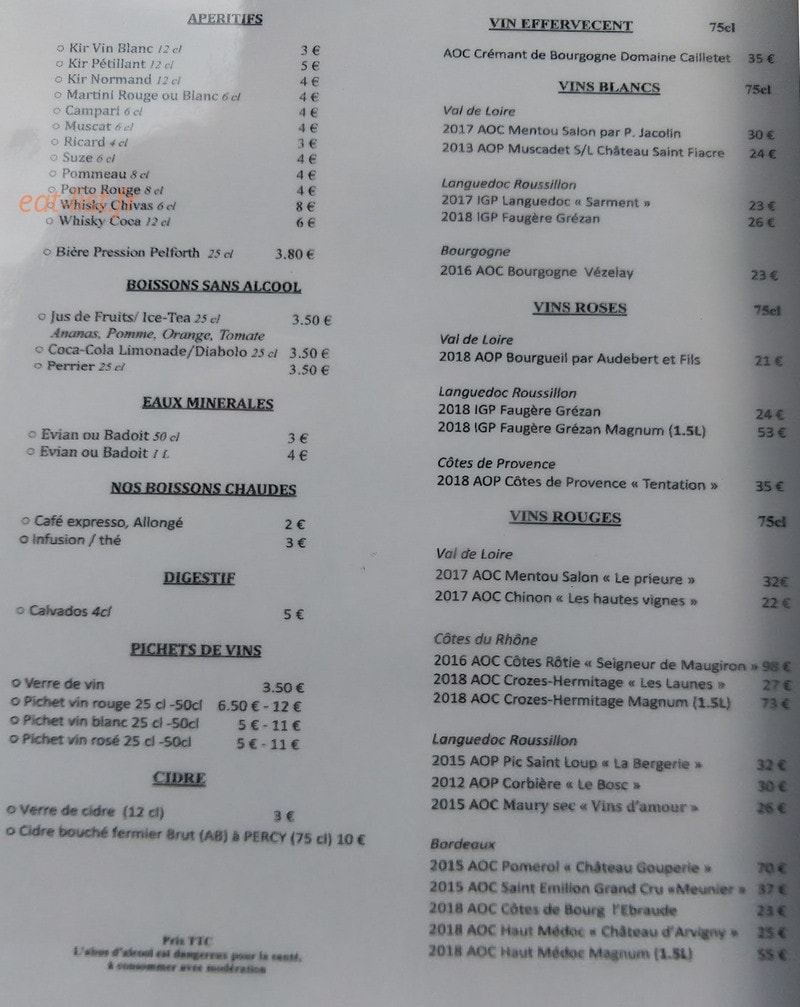 La Grillade — carte page 2