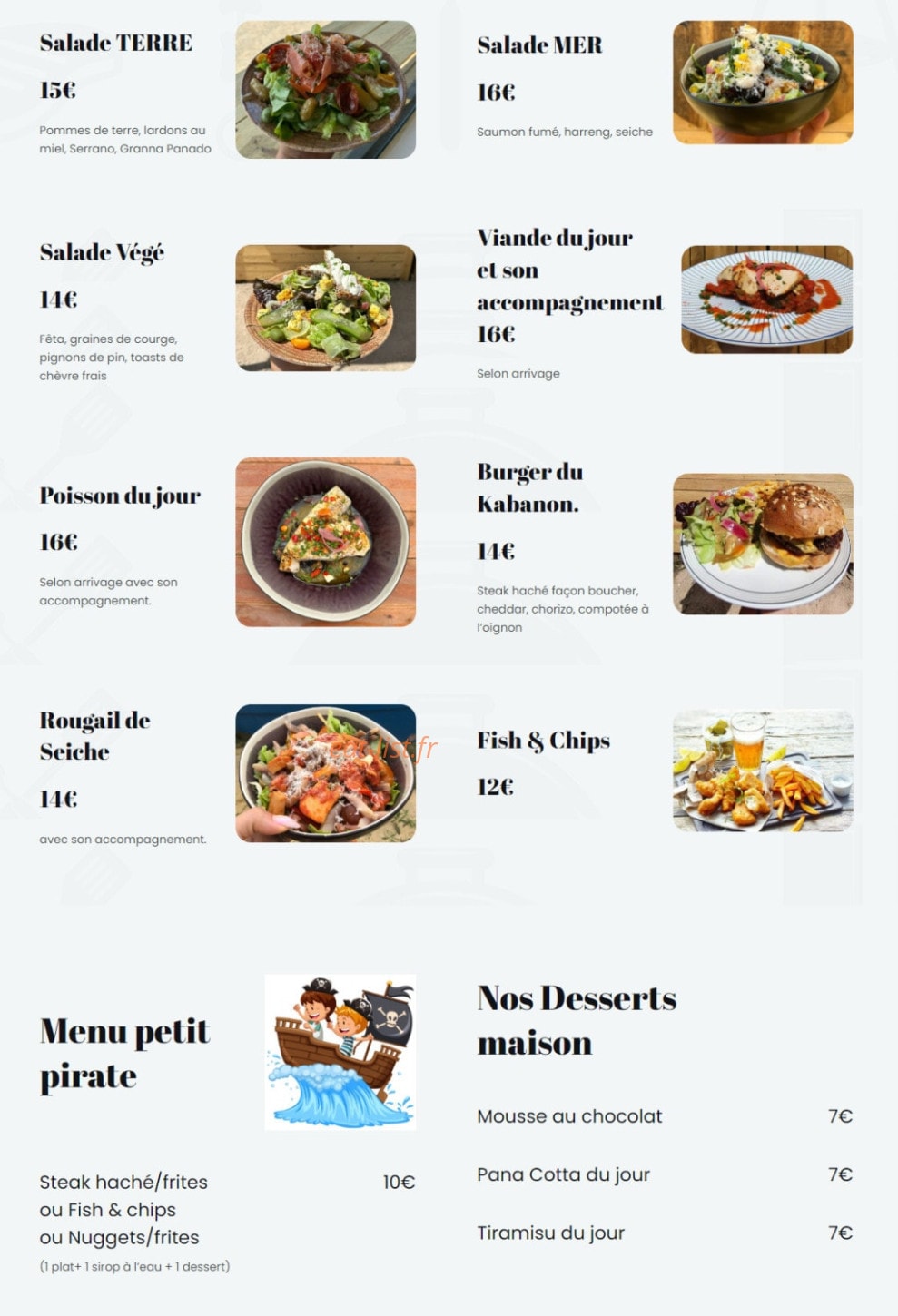 Ô'Kabanon — carte page 1
