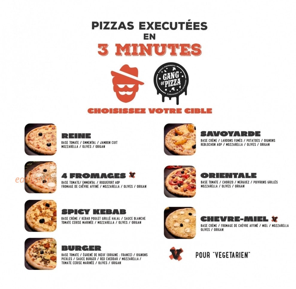 Gang Of Pizza — carte page 1