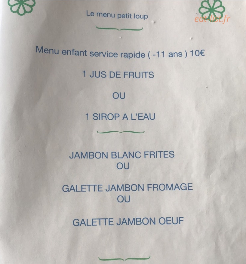 Crêperie Des Grèves — carte page 2