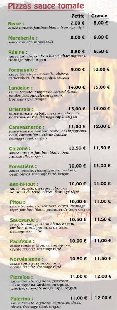Opizzalou — carte page 3