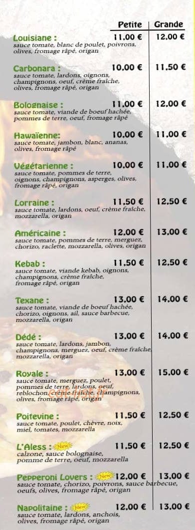 Opizzalou — carte page 4
