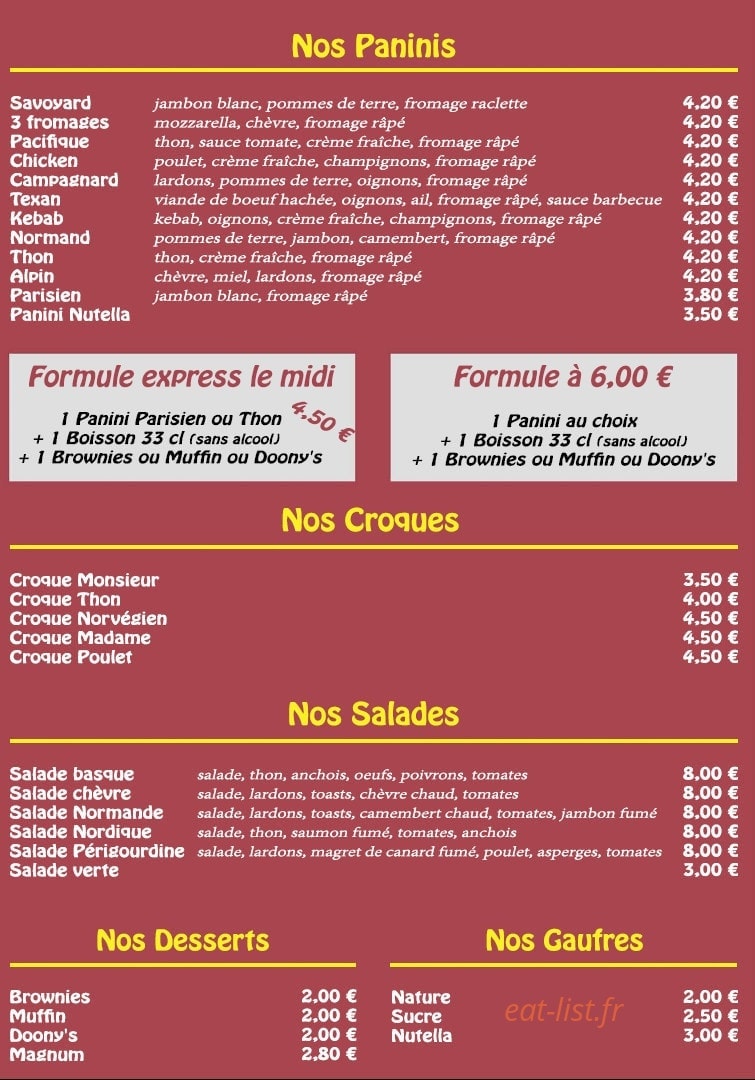 Opizzalou — carte page 6