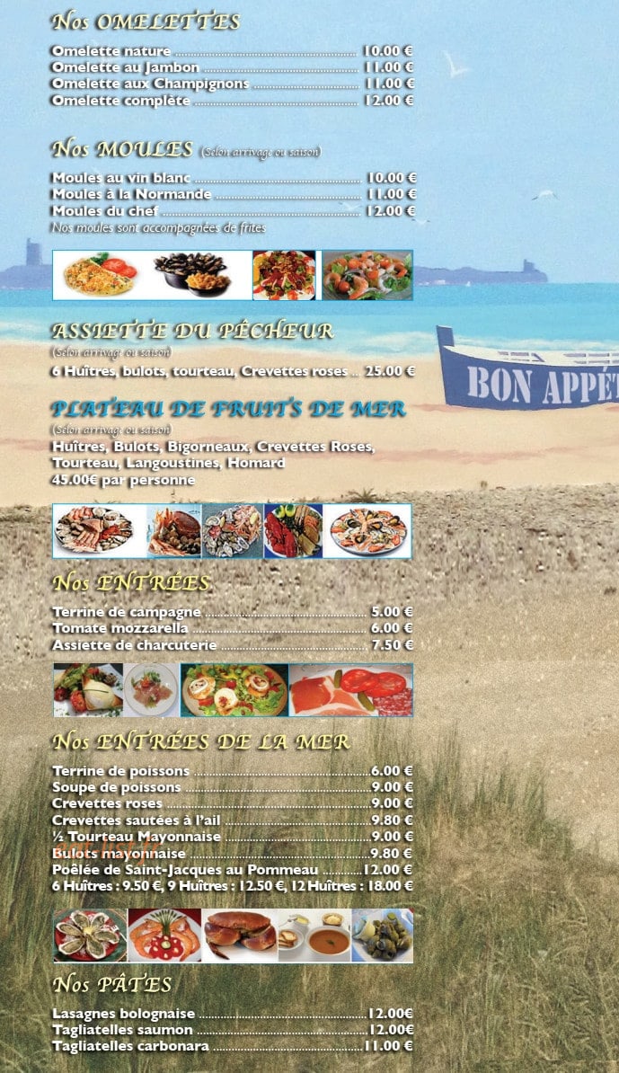 Hôtel de la Plage — carte page 3