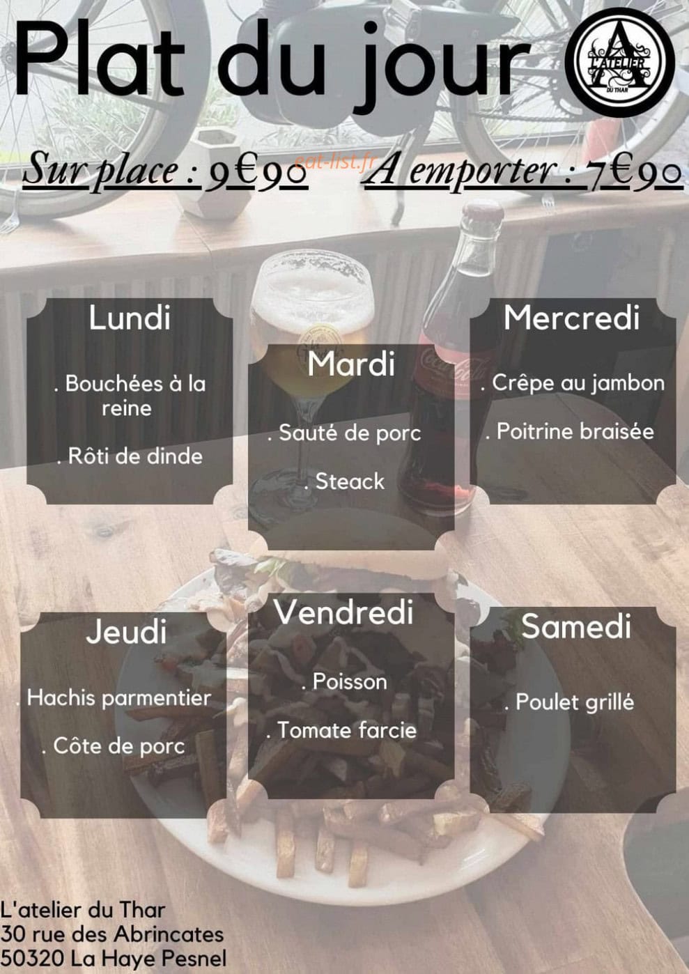 L'Atelier du Thar — carte page 1