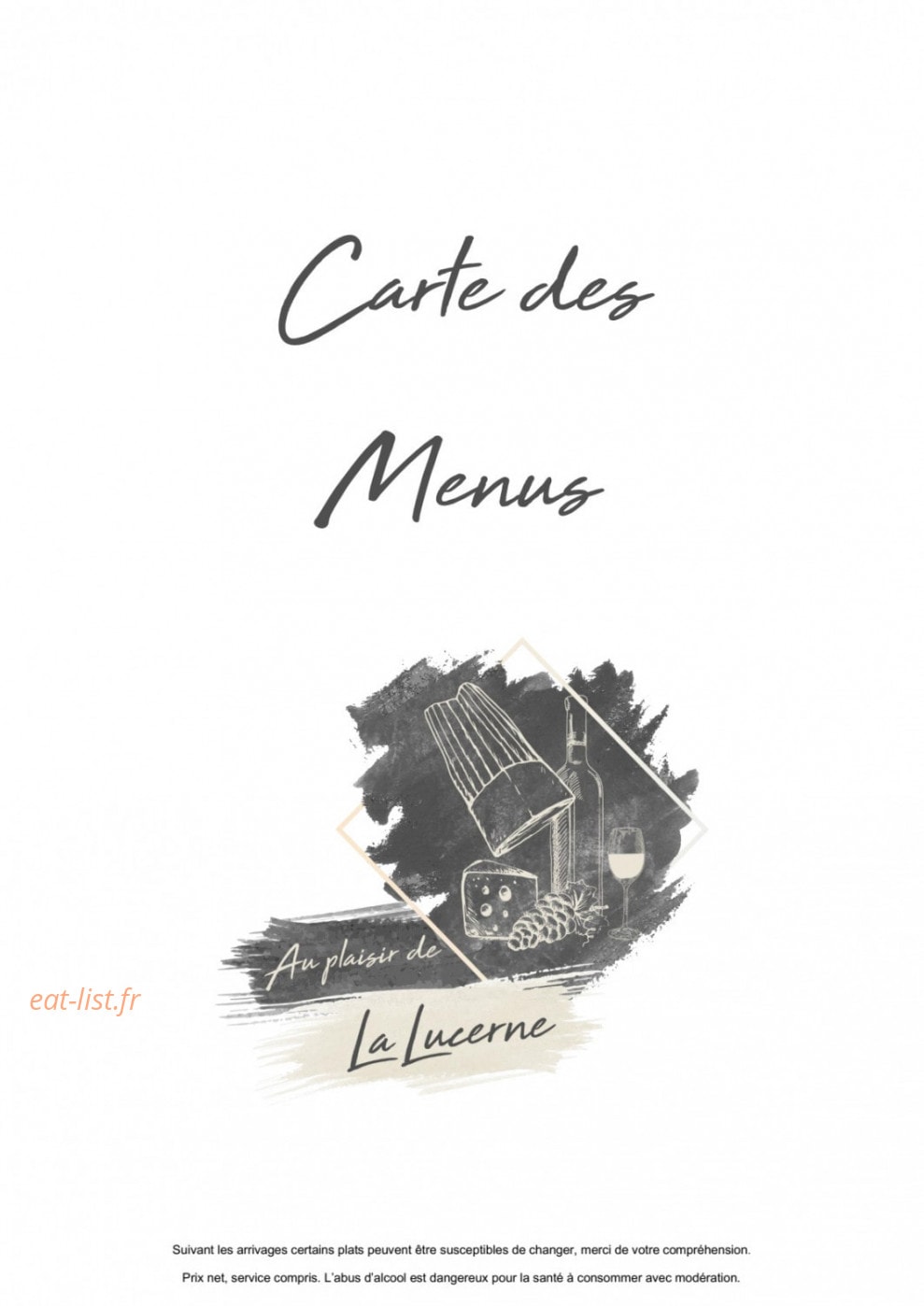 Au plaisir de la Lucerne — carte page 1