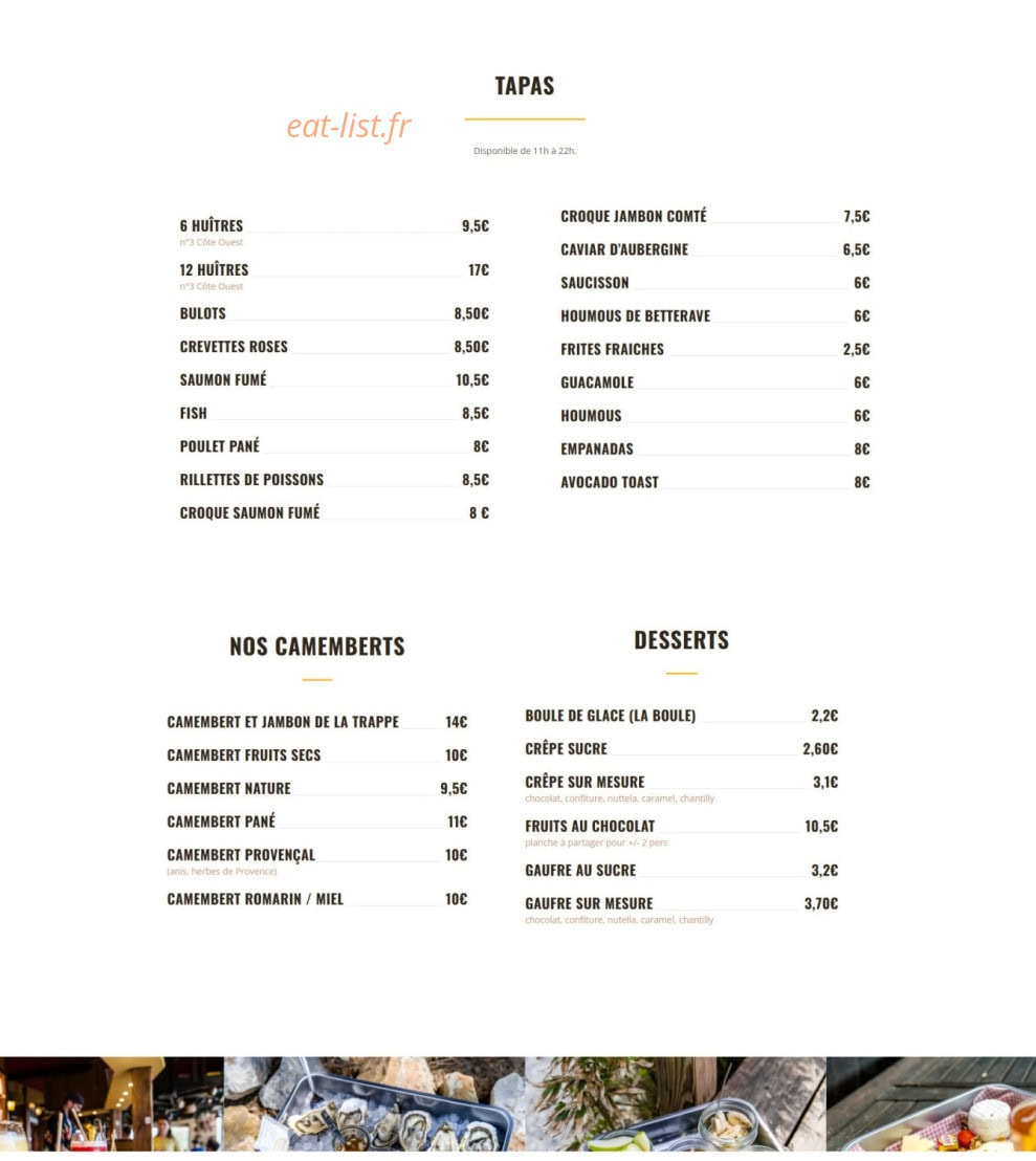La Cabane du Cap'Ouest — carte page 2