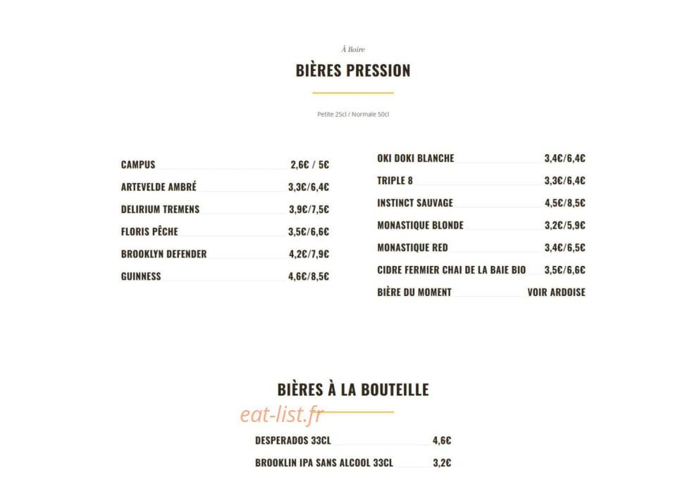 La Cabane du Cap'Ouest — carte page 3