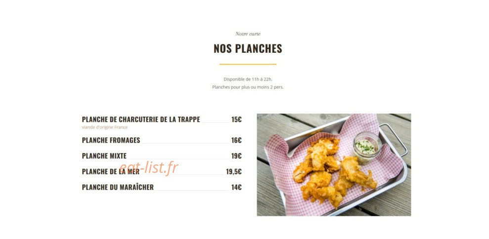 La Cabane du Cap'Ouest — carte page 1