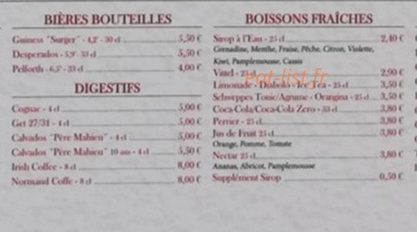 L'Escale Port Dielette — carte page 6