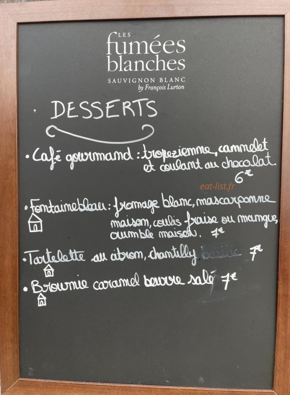 Le Bistrot de la plage — carte page 2